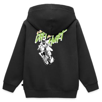Motocross Motocross Rider - Kids Premium Organic Zip-up Hoodie - black - Back - AI Model Kid Male (0cm)