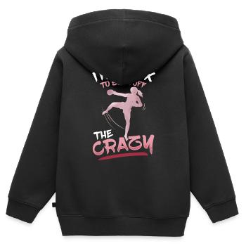 Kickboxing Kickboxer - Sweat Premium à capuche zippé enfant bio - noir - Dos - AI Model Kid Male (0cm)