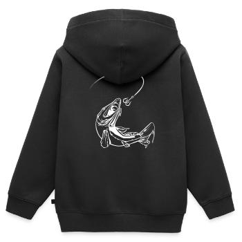 Frogfish Tattoo Design - Kids Premium Organic Zip-up Hoodie - black - Back - AI Model Kid Male (0cm)