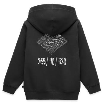 Autoreifen / Auto / Tuning / Motorsport / weiß - Kinder Premium Organic Zip Hoodie - Schwarz - Hinten - AI Model Kid Male (0cm)