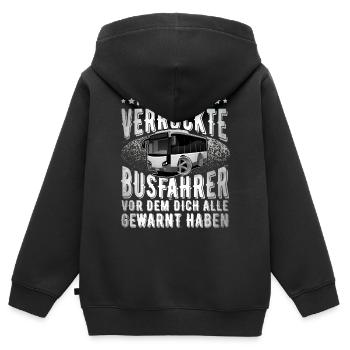 Busfahrer - Kinder Premium Organic Zip Hoodie - Schwarz - Hinten - AI Model Kid Male (0cm)