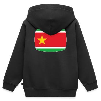 Flagge von Guadeloupe - Kinder Premium Organic Zip Hoodie - Schwarz - Hinten - AI Model Kid Male (0cm)