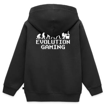 Évolution du jeu PC - Sweat Premium à capuche zippé enfant bio - noir - Dos - AI Model Kid Male (0cm)