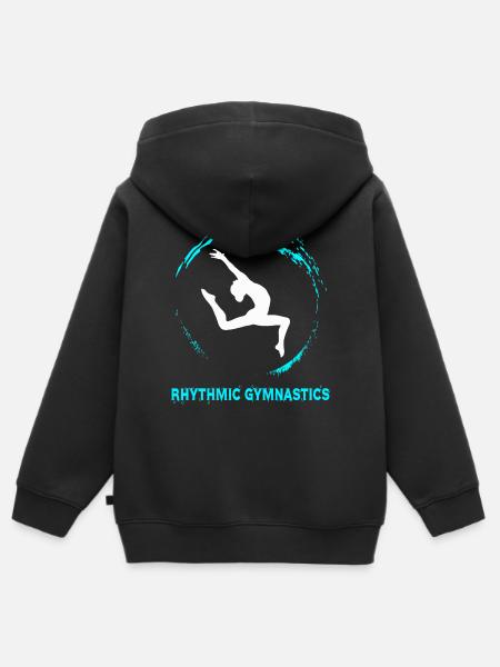 Rhythmische Gymnastik - Kinder Premium Organic Zip Hoodie - Schwarz