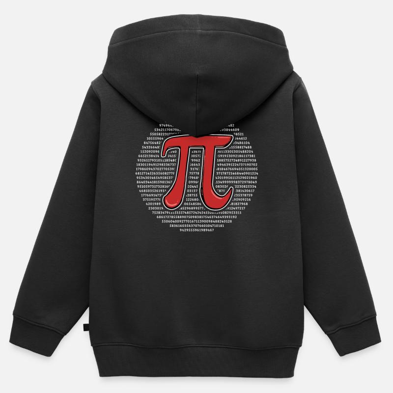 Pi Jour Pi Math - Sweat Premium à capuche zippé enfant bio - noir