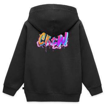 Équipage - Sweat Premium à capuche zippé enfant bio - noir - Dos - AI Model Kid Male (0cm)