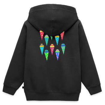 Schultüte Zuckertüte Schulbeginn Schulstart - Kinder Premium Organic Zip Hoodie - Schwarz - Hinten - AI Model Kid Male (0cm)