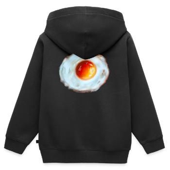 Sonnen-Ei Aquarell - Kinder Premium Organic Zip Hoodie - Schwarz - Hinten - AI Model Kid Male (0cm)