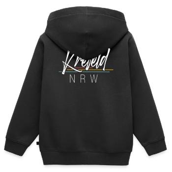 Krefeld Nrw - Kinder Premium Organic Zip Hoodie - Schwarz - Hinten - AI Model Kid Male (0cm)