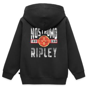 Alien Nostromo grade d'équipage Ripley - Sweat Premium à capuche zippé enfant bio - noir - Dos - AI Model Kid Male (0cm)
