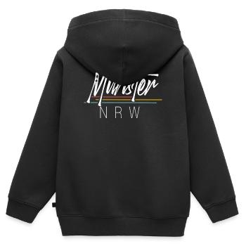 Münster Nrw - Kinder Premium Organic Zip Hoodie - Schwarz - Hinten - AI Model Kid Male (0cm)