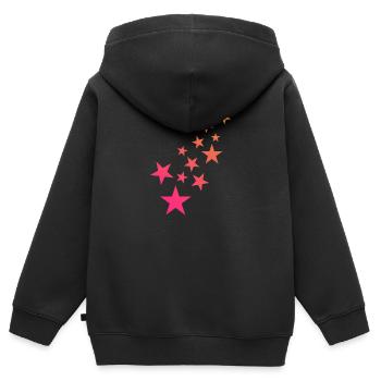 Astérisque motif décoration - Sweat Premium à capuche zippé enfant bio - noir - Dos - AI Model Kid Male (0cm)