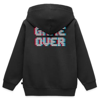 Gamer Games Zocker - Kinder Premium Organic Zip Hoodie - Schwarz - Hinten - AI Model Kid Male (0cm)