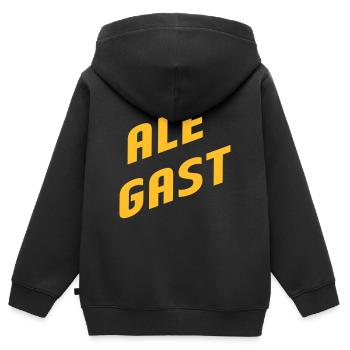 Alé Gast - Antwerp dialect - Kids Premium Organic Zip-up Hoodie - black - Back - AI Model Kid Male (0cm)