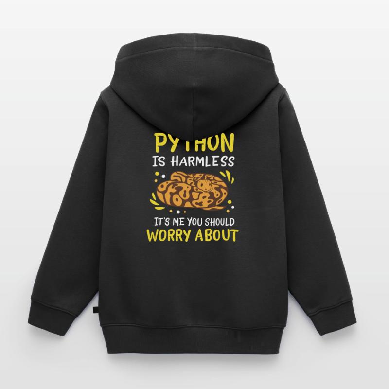 Boule Python Sweat Premium à capuche zippé enfant bio