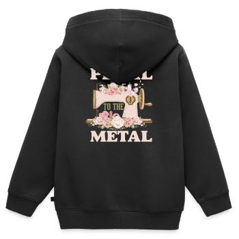 Nähen - Kinder Premium Organic Zip Hoodie - Schwarz - Hinten - AI Model Kid Male (0cm)