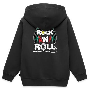 Cool Headset Lustig Spruch - Kinder Premium Organic Zip Hoodie - Schwarz - Hinten - AI Model Kid Male (0cm)