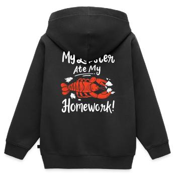 Hummer - Kinder Premium Organic Zip Hoodie - Schwarz - Hinten - AI Model Kid Male (0cm)