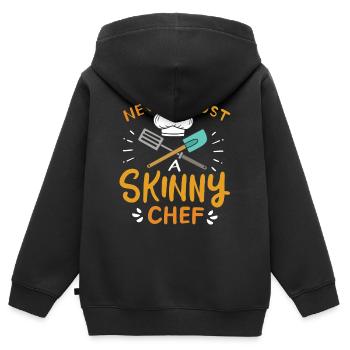 Cuisiner - Sweat Premium à capuche zippé enfant bio - noir - Dos - AI Model Kid Male (0cm)