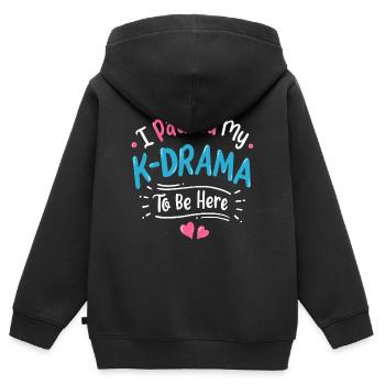 K-Drama Koreanisches Drama K-Drama-Fans - Kinder Premium Organic Zip Hoodie - Schwarz - Hinten - AI Model Kid Male (0cm)