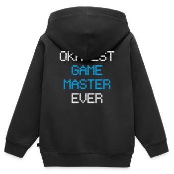 Game Master Gamer Spil - Premium børne zip-hættetrøje økologisk - sort - Bagpå - AI Model Kid Male (0cm)