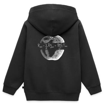 Équation de la relativité générale - Sweat Premium à capuche zippé enfant bio - noir - Dos - AI Model Kid Male (0cm)