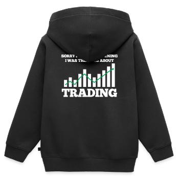Handel Trading Börse - Kinder Premium Organic Zip Hoodie - Schwarz - Hinten - AI Model Kid Male (0cm)