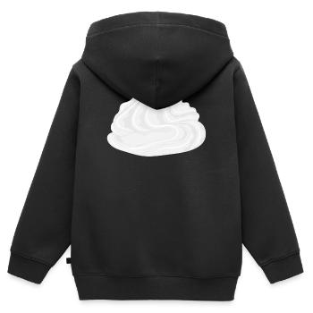 snow-white delicious cream hood for garnissing - Kids Premium Organic Zip-up Hoodie - black - Back - AI Model Kid Male (0cm)