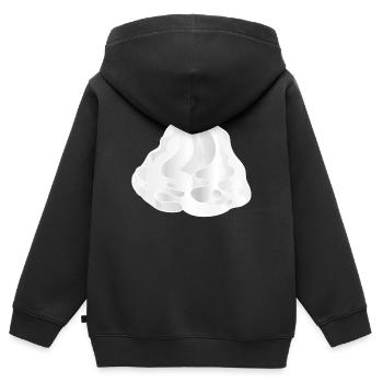 snow-white delicious cream hood for garnissing - Kids Premium Organic Zip-up Hoodie - black - Back - AI Model Kid Male (0cm)