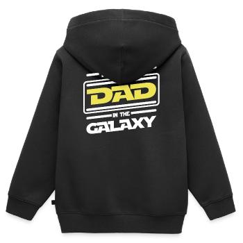 The best Dad in the galaxy - Parody humor - Kids Premium Organic Zip-up Hoodie - black - Back - AI Model Kid Male (0cm)