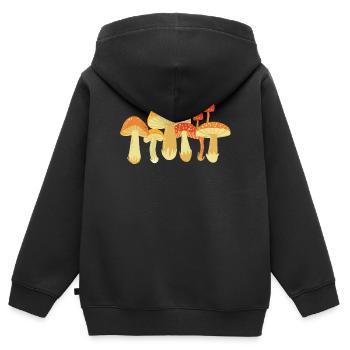 Pilz Pilze Mykologie - Kinder Premium Organic Zip Hoodie - Schwarz - Hinten - AI Model Kid Male (0cm)