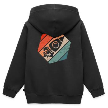 Astronaut Rocket Ship Space Rocket Rocket - Kids Premium Organic Zip-up Hoodie - black - Back - AI Model Kid Male (0cm)
