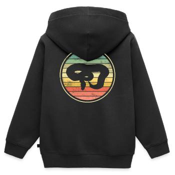 serpents serpents - Sweat Premium à capuche zippé enfant bio - noir - Dos - AI Model Kid Male (0cm)