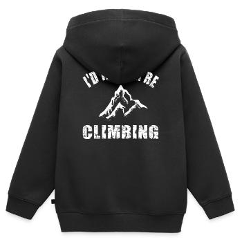 Klettern Kletterer - Kinder Premium Organic Zip Hoodie - Schwarz - Hinten - AI Model Kid Male (0cm)