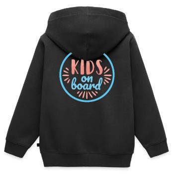 Kids on board - Sweat Premium à capuche zippé enfant bio - noir - Dos - AI Model Kid Male (0cm)