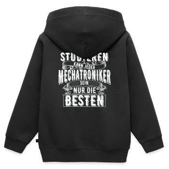 Mechatroniker - Kinder Premium Organic Zip Hoodie - Schwarz - Hinten - AI Model Kid Male (0cm)