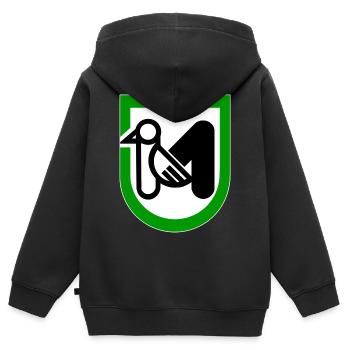 Marche Italie - Sweat Premium à capuche zippé enfant bio - noir - Dos - AI Model Kid Male (0cm)