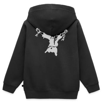 Freedom fighter - Kids Premium Organic Zip-up Hoodie - black - Back - AI Model Kid Male (0cm)