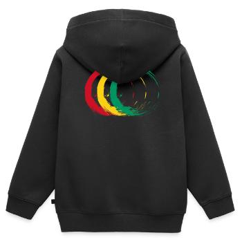 Guinea - Kinder Premium Organic Zip Hoodie - Schwarz - Hinten - AI Model Kid Male (0cm)