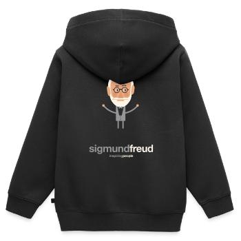 Des gens qui inspirent - Sweat Premium à capuche zippé enfant bio - noir - Dos - AI Model Kid Male (0cm)