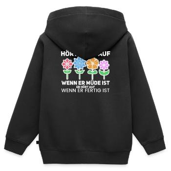 Gärtner - Kinder Premium Organic Zip Hoodie - Schwarz - Hinten - AI Model Kid Male (0cm)