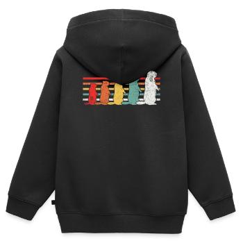 Murmeltier - Kinder Premium Organic Zip Hoodie - Schwarz - Hinten - AI Model Kid Male (0cm)