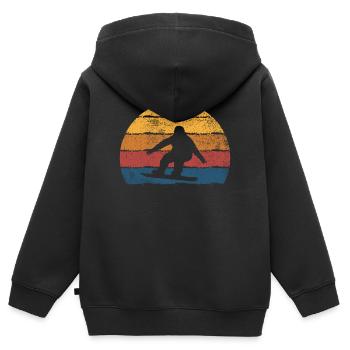 Snowboarden Snowboard Snowboarder - Kinder Premium Organic Zip Hoodie - Schwarz - Hinten - AI Model Kid Male (0cm)