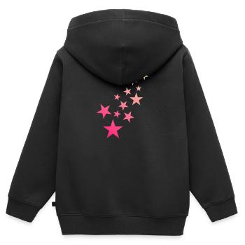Stern Sternchen Muster Sternenhimmel - Kinder Premium Organic Zip Hoodie - Schwarz - Hinten - AI Model Kid Male (0cm)