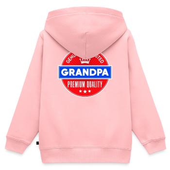 Großpapa Opa Statement Großvater Alles Gute - Kinder Premium Organic Zip Hoodie - Rosa - Hinten - AI Model Kid Female (0cm)