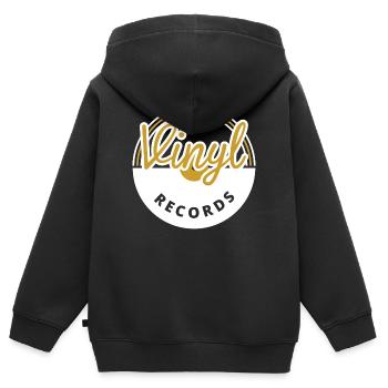 Schallplatten - Kinder Premium Organic Zip Hoodie - Schwarz - Hinten - AI Model Kid Male (0cm)