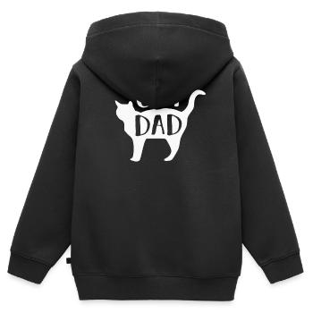 Chats Chats - Sweat Premium à capuche zippé enfant bio - noir - Dos - AI Model Kid Male (0cm)