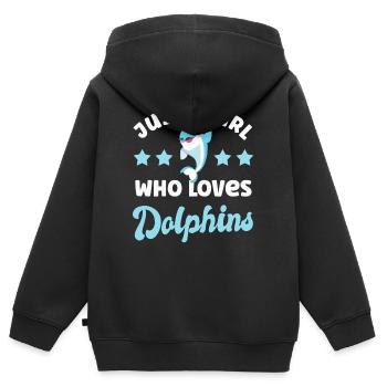 Dauphin Dauphin - Sweat Premium à capuche zippé enfant bio - noir - Dos - AI Model Kid Male (0cm)
