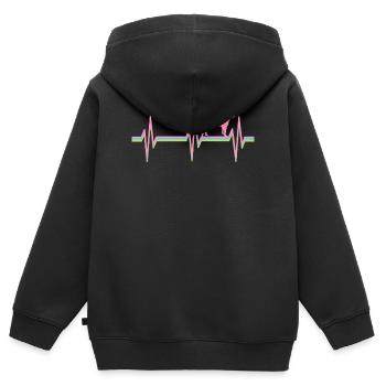 Weimaraner Weimaraner Besitzer - Kinder Premium Organic Zip Hoodie - Schwarz - Hinten - AI Model Kid Male (0cm)