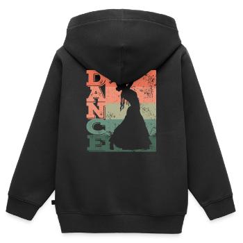 Danse flamenco Danse Flamenco Robe Flamenco Flamenco - Sweat Premium à capuche zippé enfant bio - noir - Dos - AI Model Kid Male (0cm)